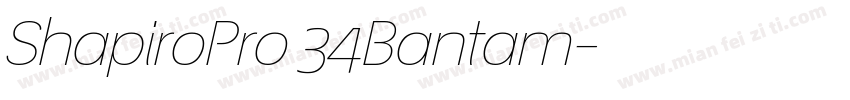 ShapiroPro 34Bantam字体转换